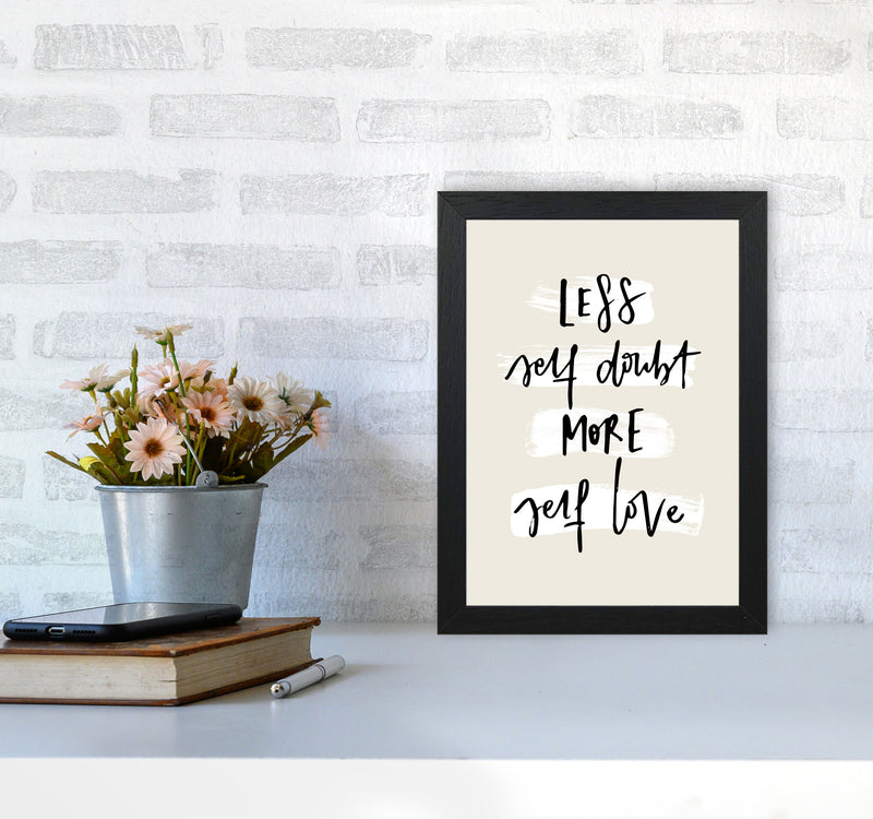 Less Selfdoubt More Selflove By Planeta444 A4 White Frame