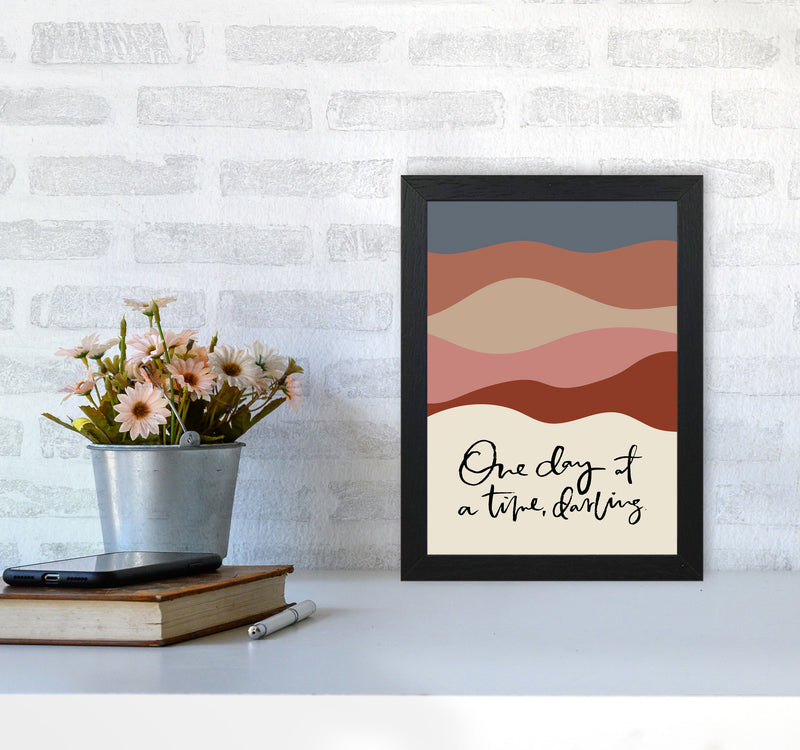 One Day At A Time Abstract By Planeta444 A4 White Frame