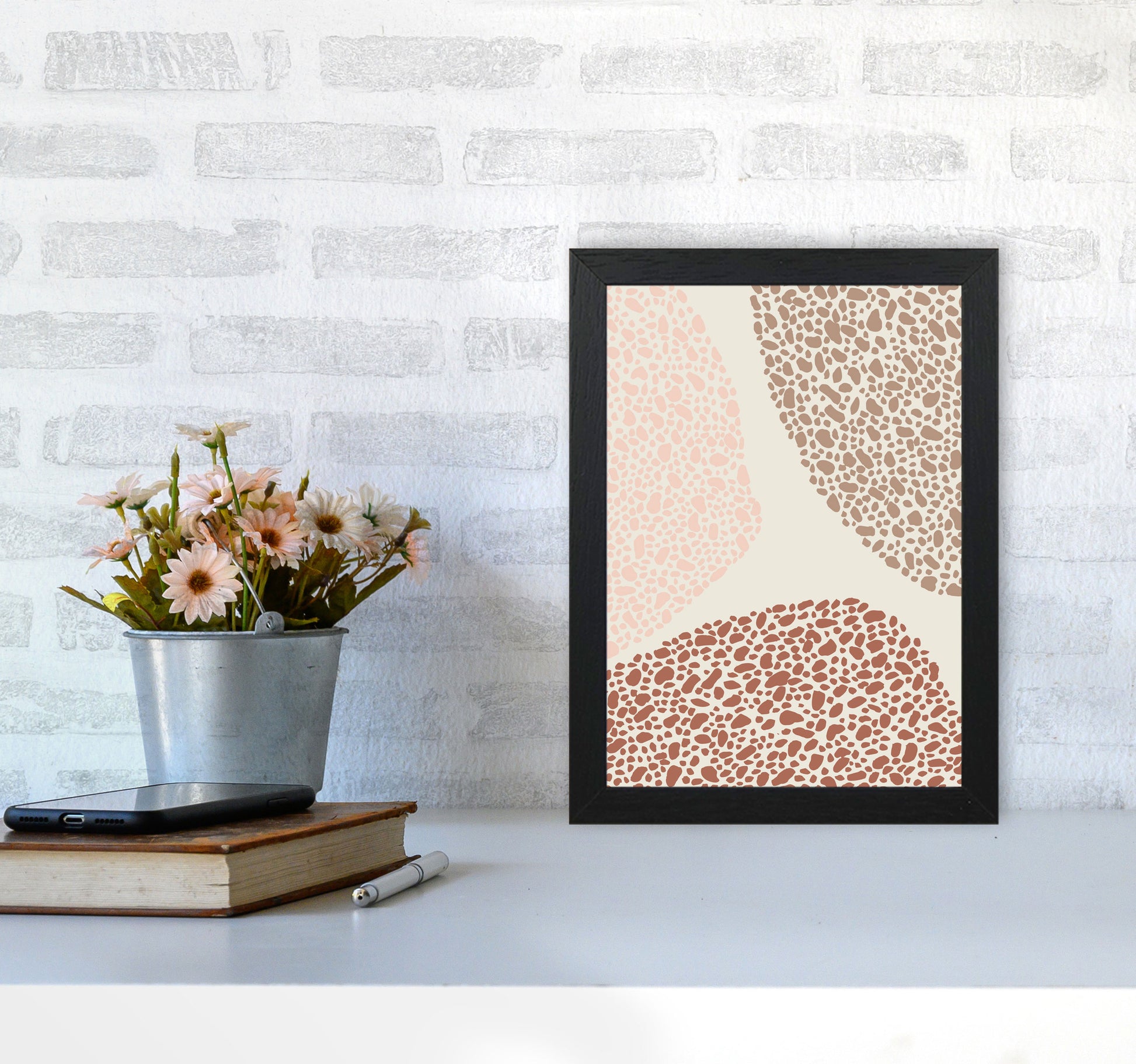 Organic Microscope Big2 By Planeta444 A4 White Frame