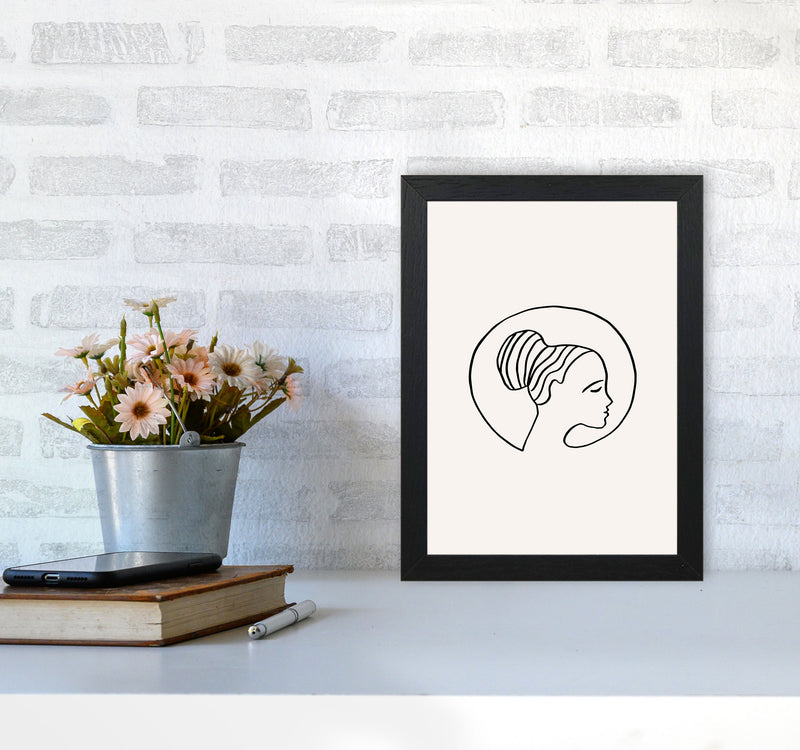 Delicate Face Circle2 By Planeta444 A4 White Frame