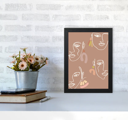Boho Faces Mix Colors By Planeta444 A4 White Frame
