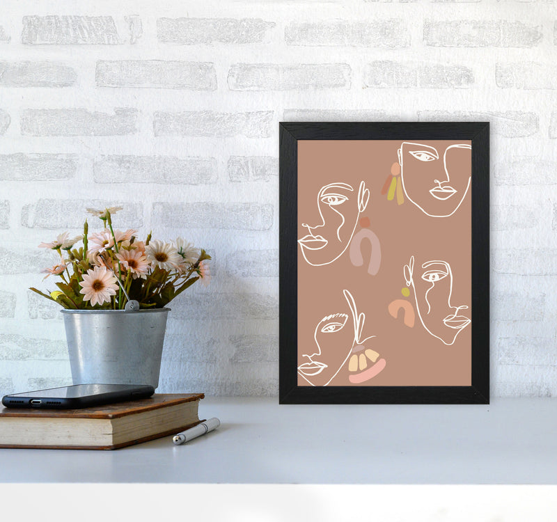 Boho Faces Mix Colors By Planeta444 A4 White Frame