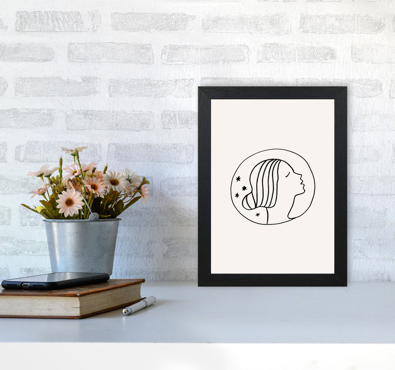 Delicate Face Circle By Planeta444 A4 White Frame