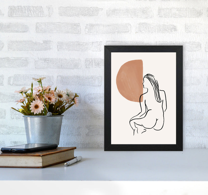 Line Nudes Back2 By Planeta444 A4 White Frame