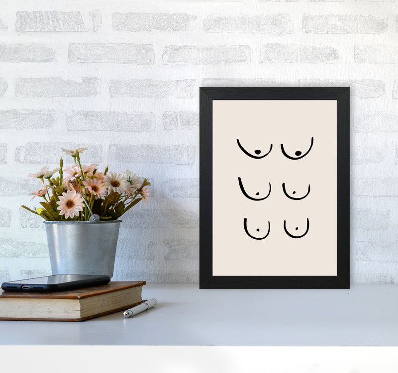 Boobs Triple By Planeta444 A4 White Frame