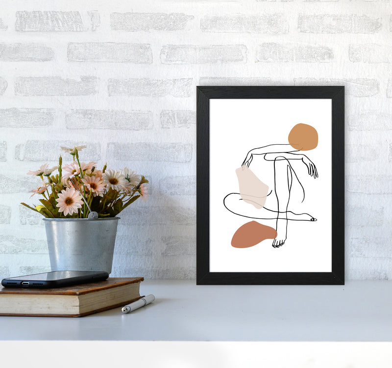 Sitting Legs Arms Crossed Stains Earth Colors By Planeta444 A4 White Frame