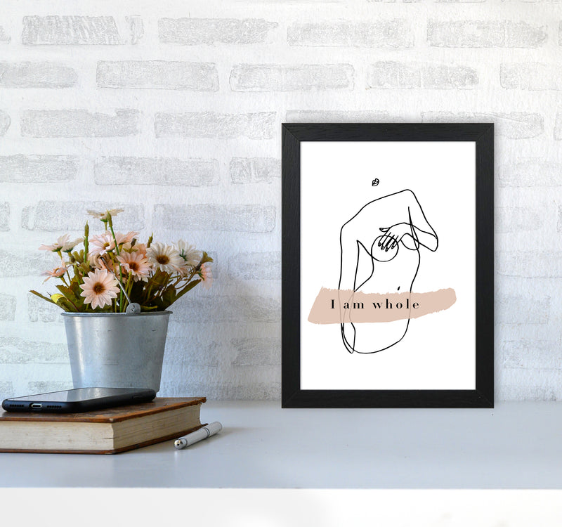 Covering Breasts With One Hand I Am Whole By Planeta444 A4 White Frame