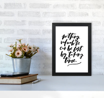 Nothing Valuable Can Be Lost By Planeta444 A4 White Frame