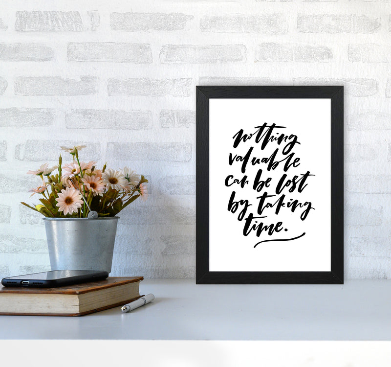 Nothing Valuable Can Be Lost By Planeta444 A4 White Frame
