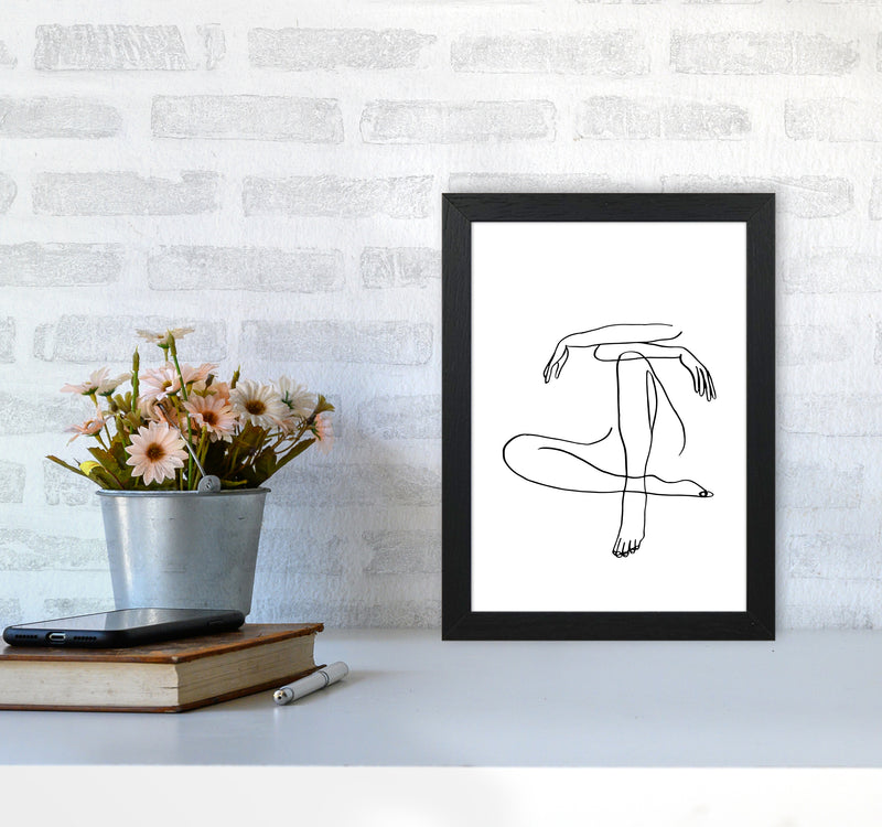 Sitting Legs Arms Crossed By Planeta444 A4 White Frame