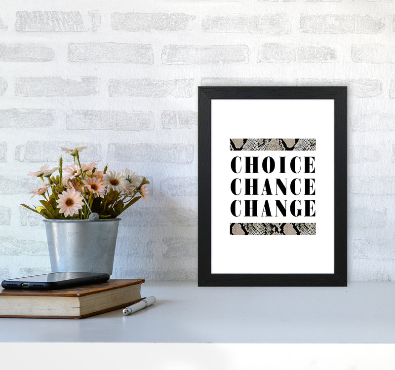 Choice Chance Change Snake By Planeta444 A4 White Frame