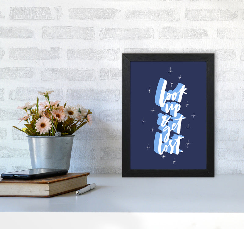 Look Up And Get Lost By Planeta444 A4 White Frame