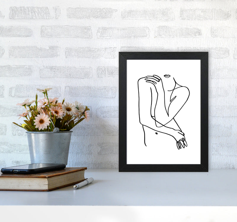 Hiding Front Pose By Planeta444 A4 White Frame