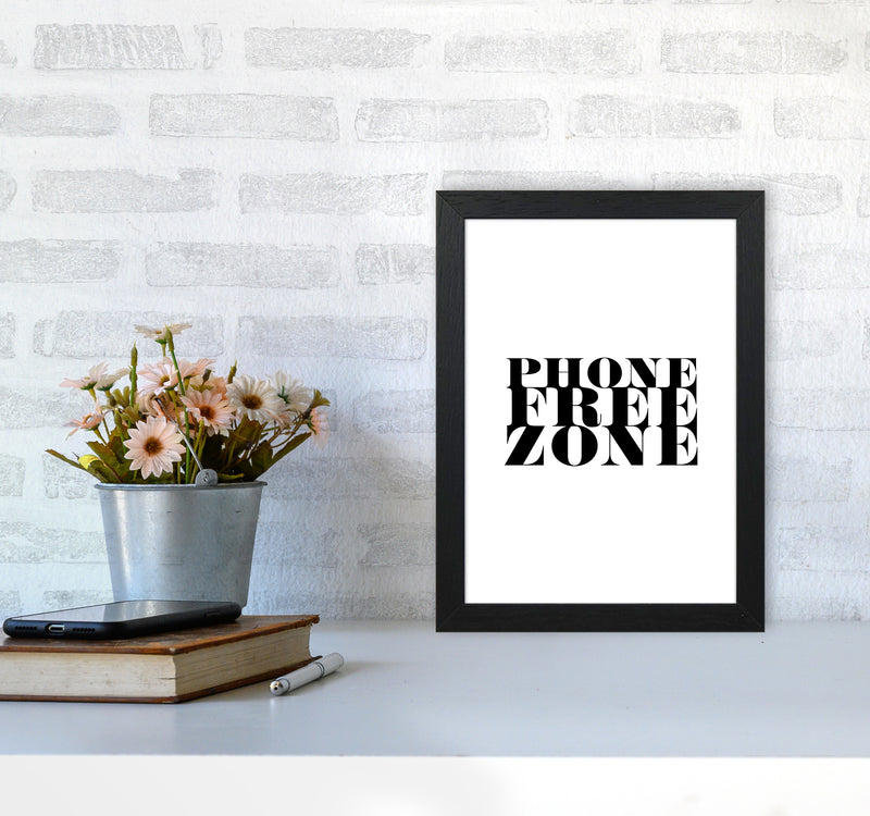 Phone Free Zone By Planeta444 A4 White Frame