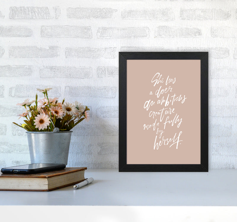 She Was A Doer By Planeta444 A4 White Frame