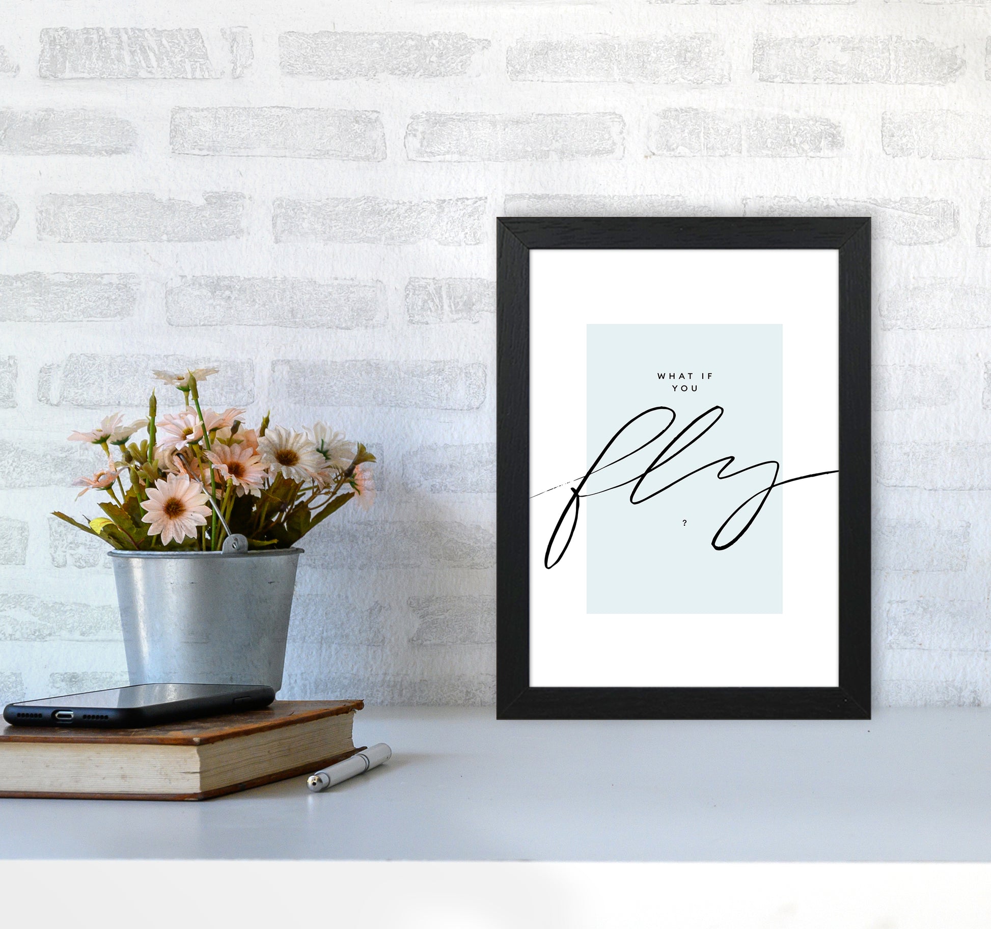 What If You Fly By Planeta444 A4 White Frame