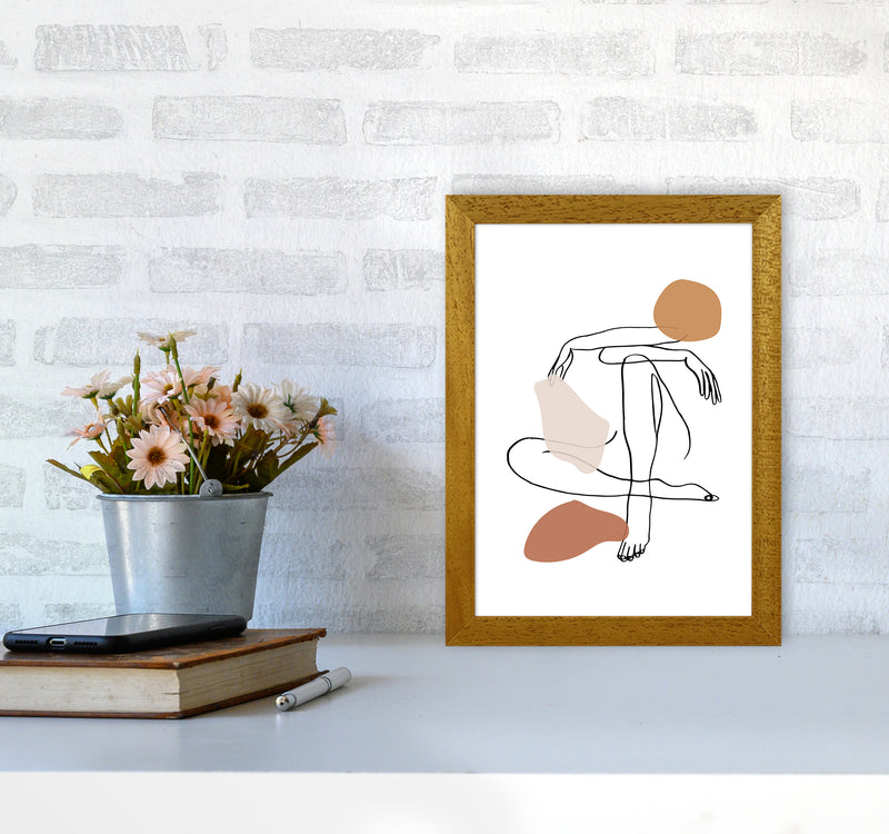 Sitting Legs Arms Crossed Stains Earth Colors By Planeta444 A4 Print Only