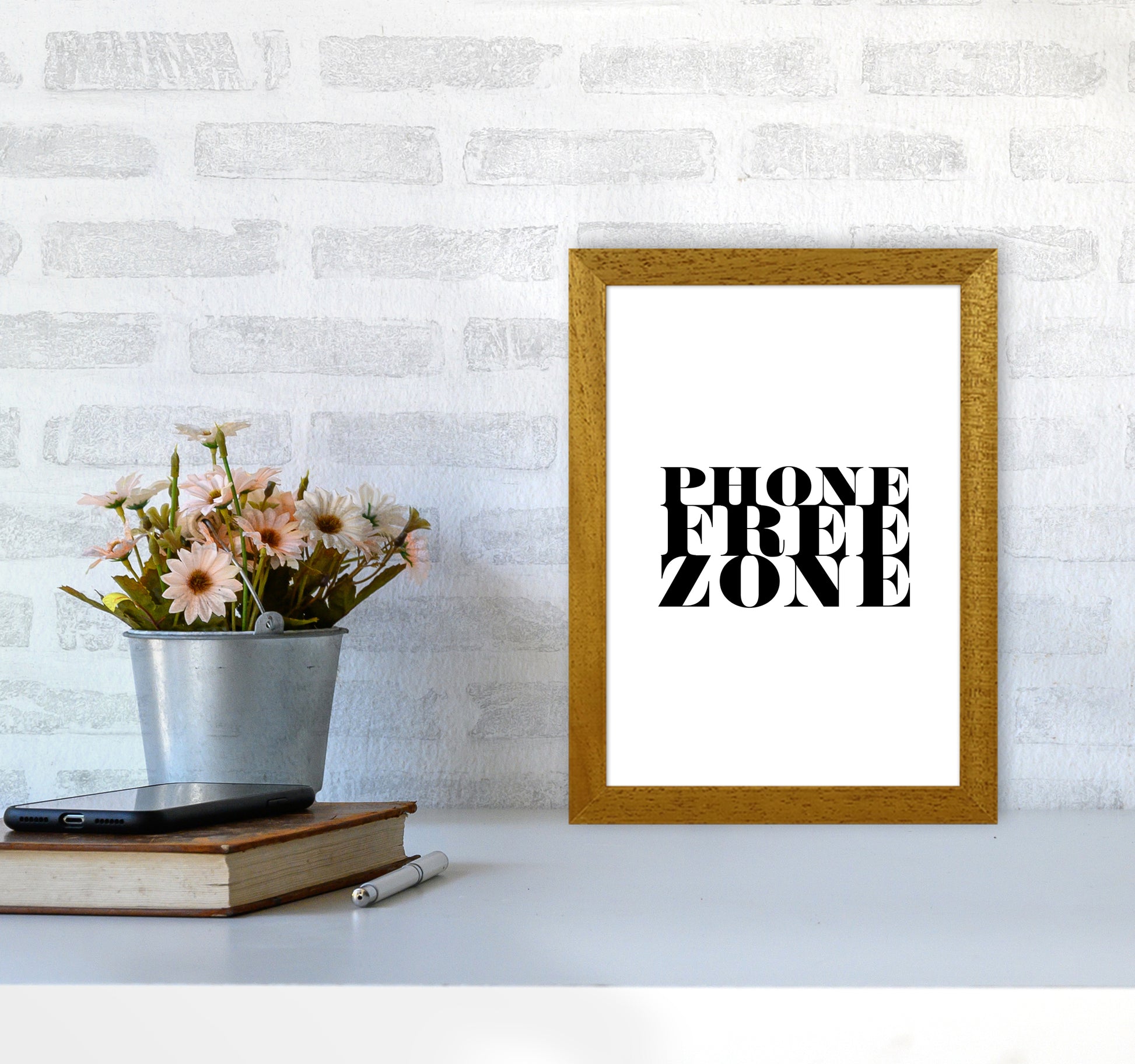 Phone Free Zone By Planeta444 A4 Print Only