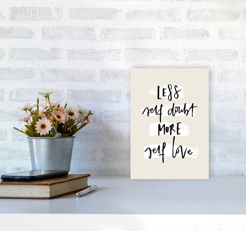 Less Selfdoubt More Selflove By Planeta444 A4 Black Frame