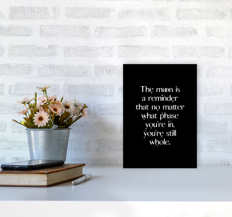 The Moon Is A Reminder By Planeta444 A4 Black Frame