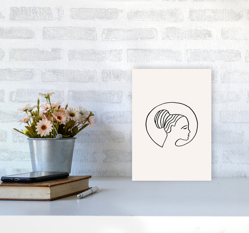 Delicate Face Circle2 By Planeta444 A4 Black Frame