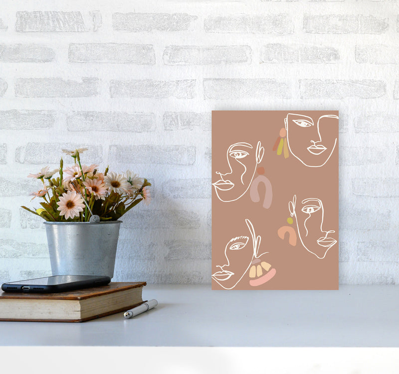 Boho Faces Mix Colors By Planeta444 A4 Black Frame