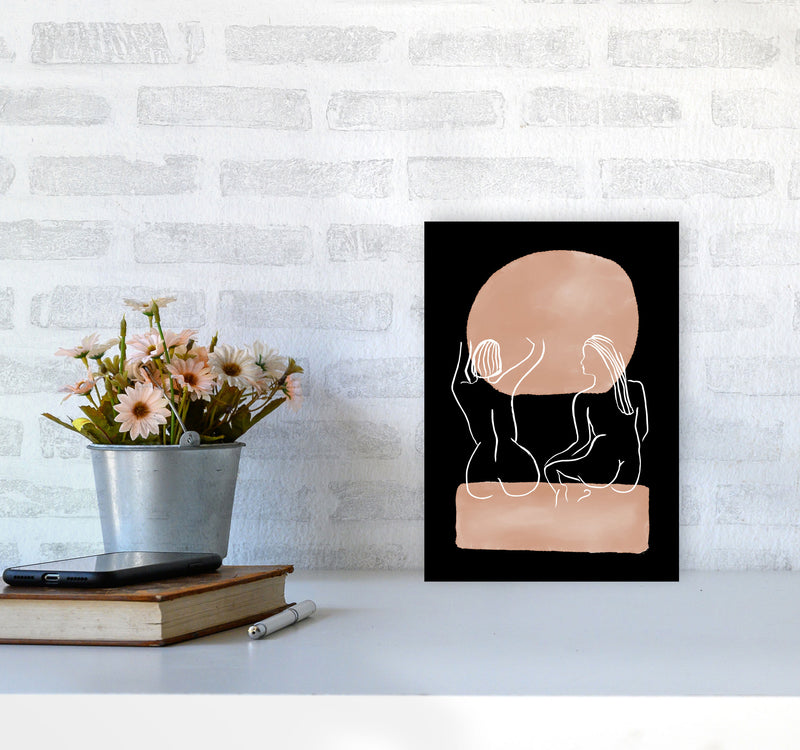 Line Nudes Back3 By Planeta444 A4 Black Frame