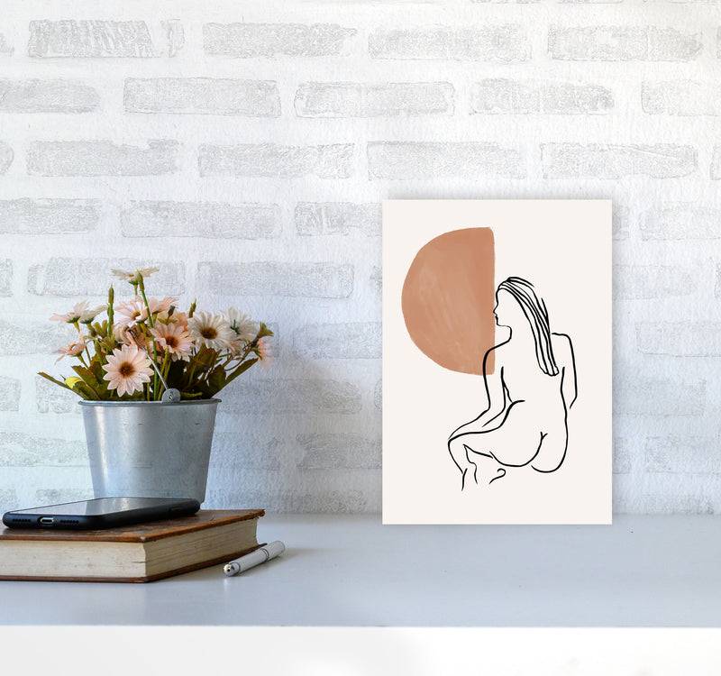Line Nudes Back2 By Planeta444 A4 Black Frame