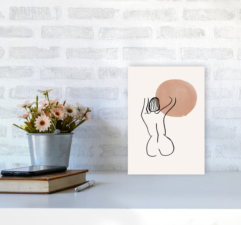Line Nudes Back1 By Planeta444 A4 Black Frame
