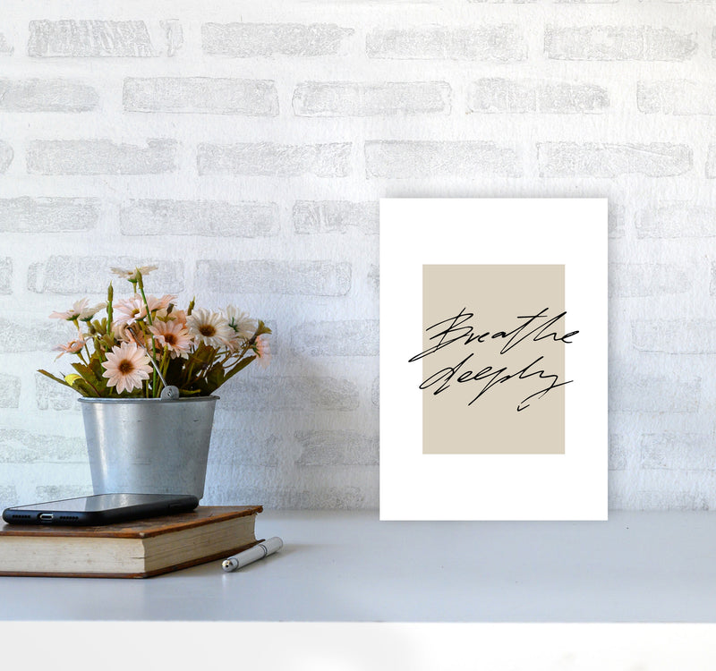 Breathe Deeply By Planeta444 A4 Black Frame