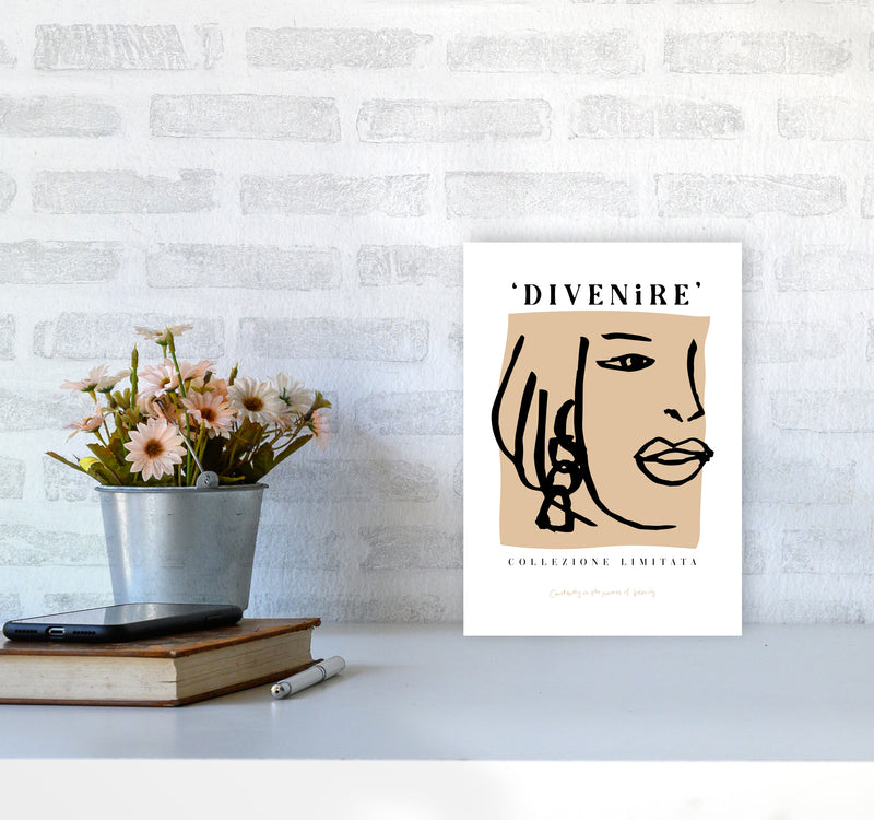 Divenire1 Viso By Planeta444 A4 Black Frame