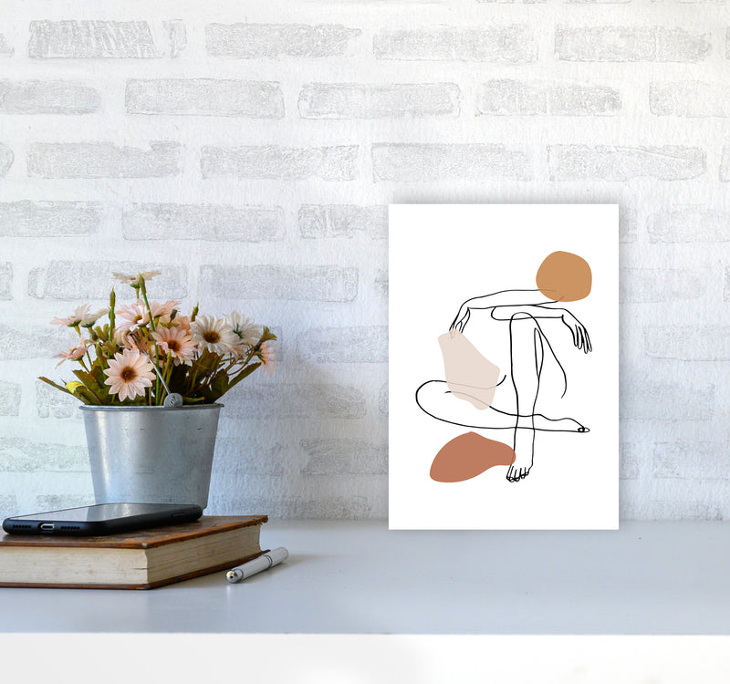 Sitting Legs Arms Crossed Stains Earth Colors By Planeta444 A4 Black Frame