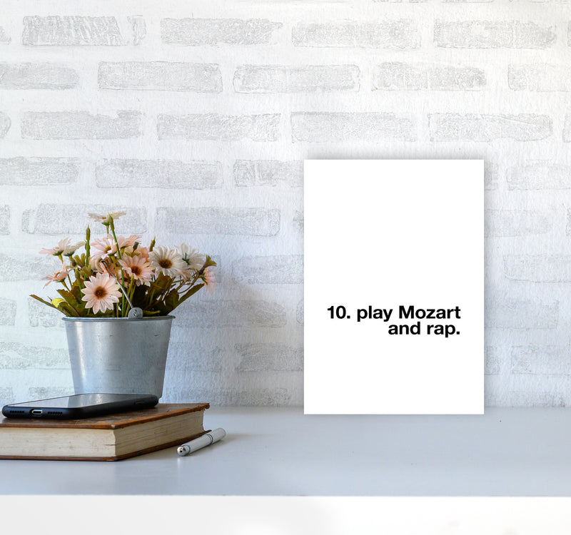 10th Commandment Play Mozart Quote Art Print By Planeta444 A4 Black Frame