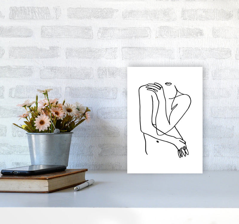 Hiding Front Pose By Planeta444 A4 Black Frame