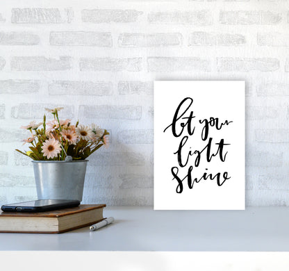 Let Your Light Shine By Planeta444 A4 Black Frame