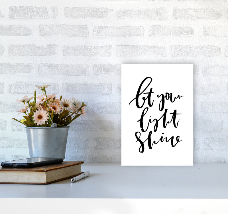 Let Your Light Shine By Planeta444 A4 Black Frame