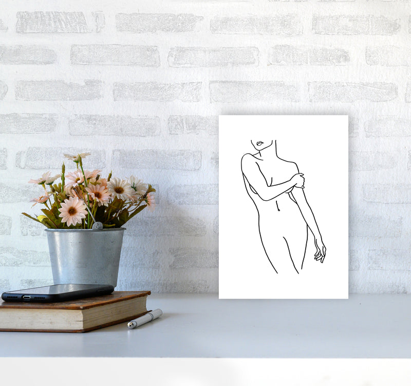 Female Front Pose By Planeta444 A4 Black Frame
