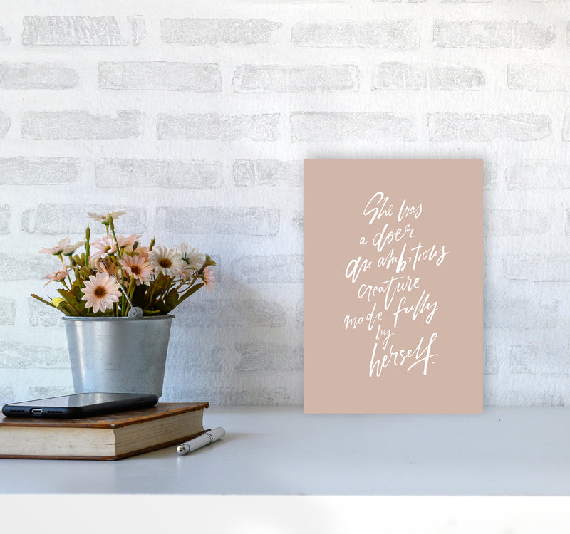 She Was A Doer By Planeta444 A4 Black Frame
