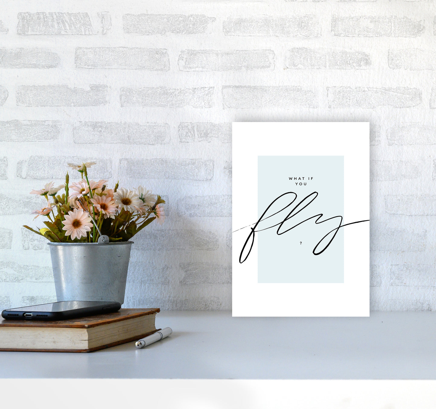 What If You Fly By Planeta444 A4 Black Frame