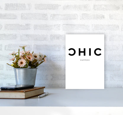 Chic Happens2 By Planeta444 A4 Black Frame