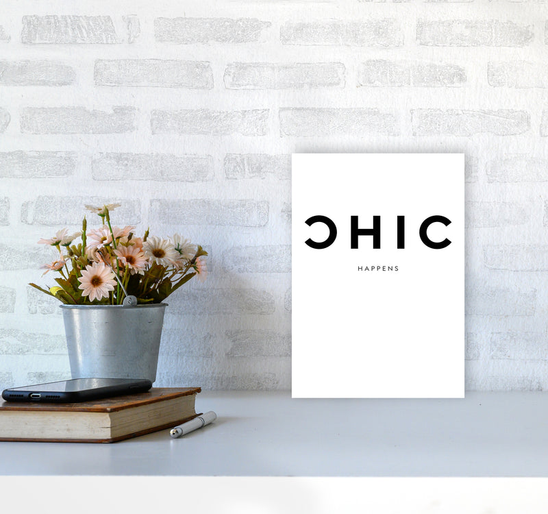 Chic Happens2 By Planeta444 A4 Black Frame