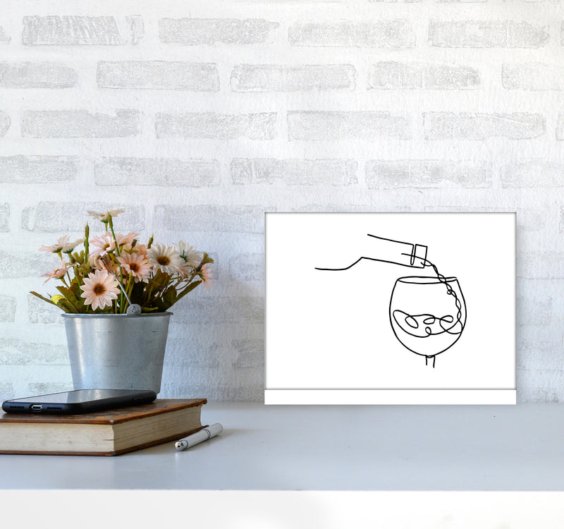 Pouring Wine By Planeta444 A4 Black Frame