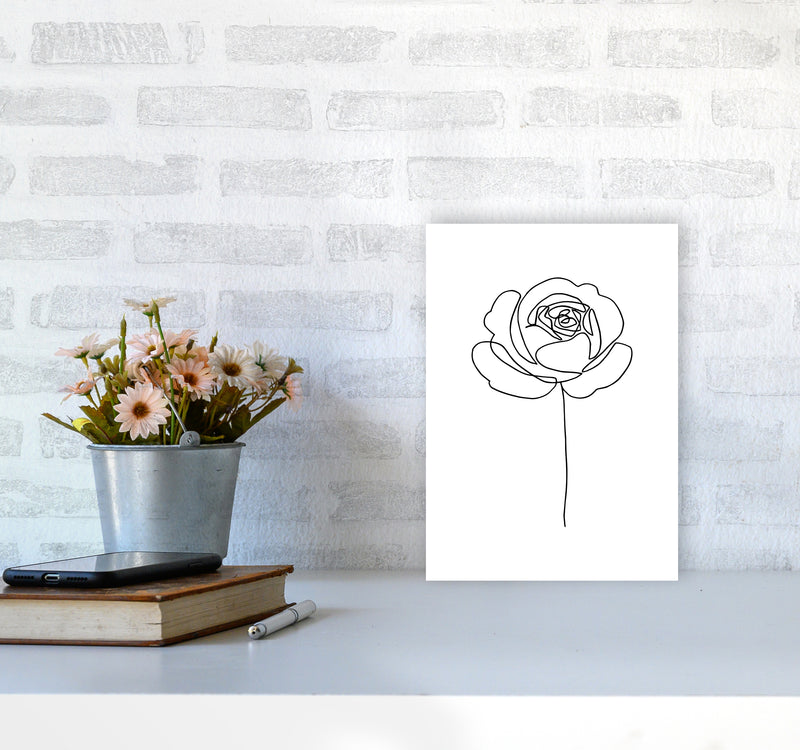 Rose1 By Planeta444 A4 Black Frame