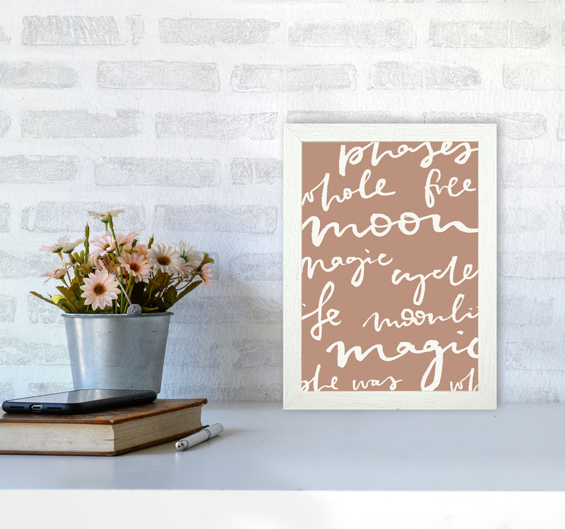 Moon Words Big Lettering By Planeta444 A4 Oak Frame