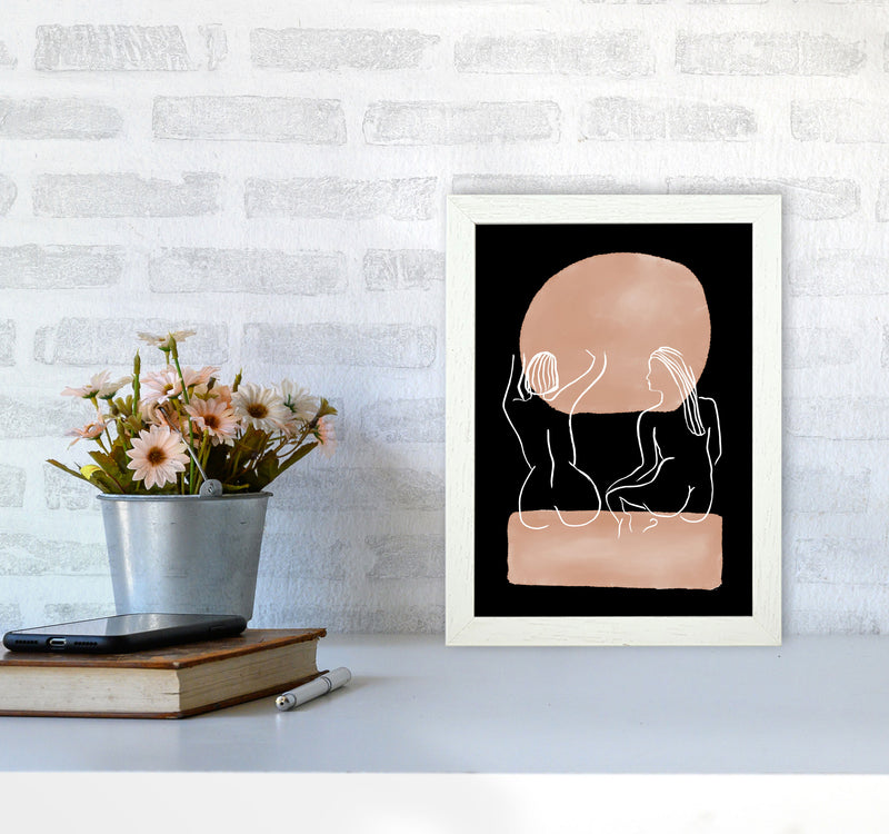 Line Nudes Back3 By Planeta444 A4 Oak Frame