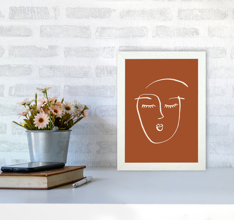 Line Face Girl2 By Planeta444 A4 Oak Frame