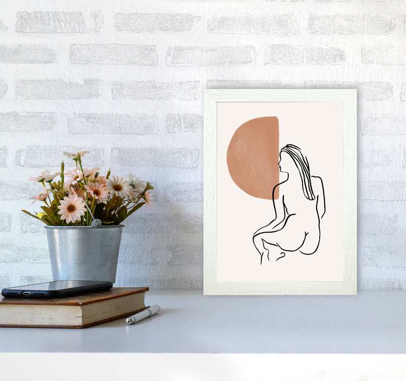 Line Nudes Back2 By Planeta444 A4 Oak Frame