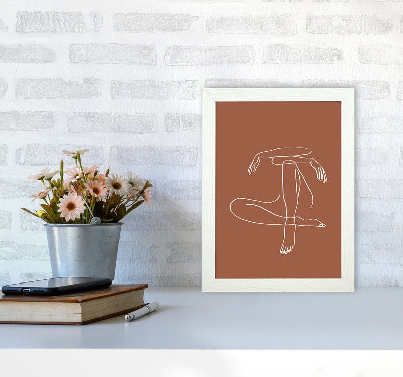 Sitting Legs Arms Crossed Terracotta By Planeta444 A4 Oak Frame