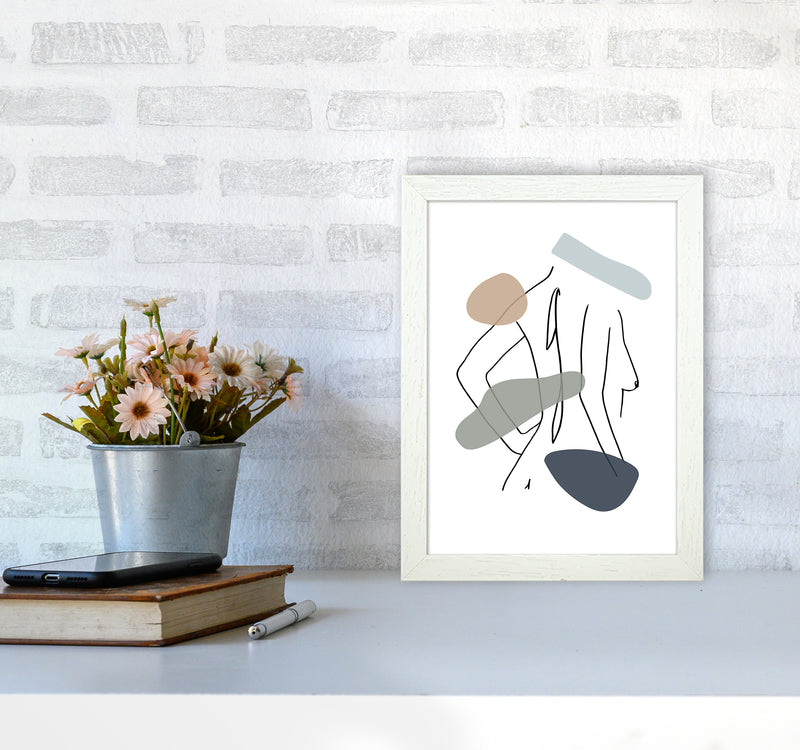Female Side Pose Stains Navy Green By Planeta444 A4 Oak Frame