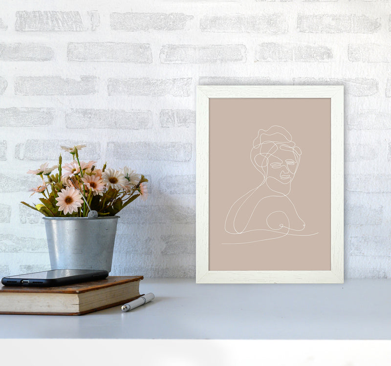 Line Bust Female Statue By Planeta444 A4 Oak Frame